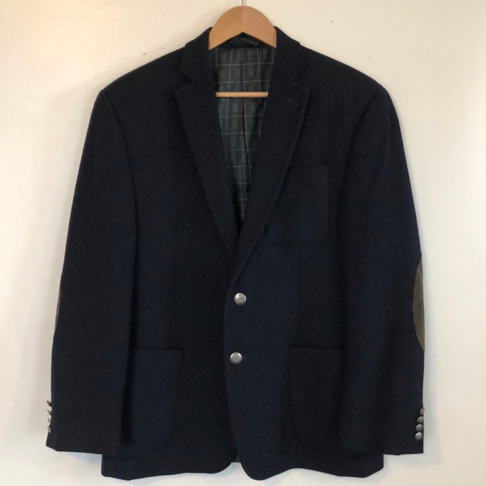 Navy Izod Blazer 40S w/ Corduroy Elbow Pads